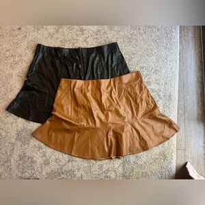 Pleather skirts